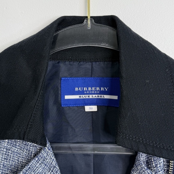 Burberry Blue Label Moto Jacket Blue Navy Blue Women's Size 38 US 6 - Picture 8 of 14